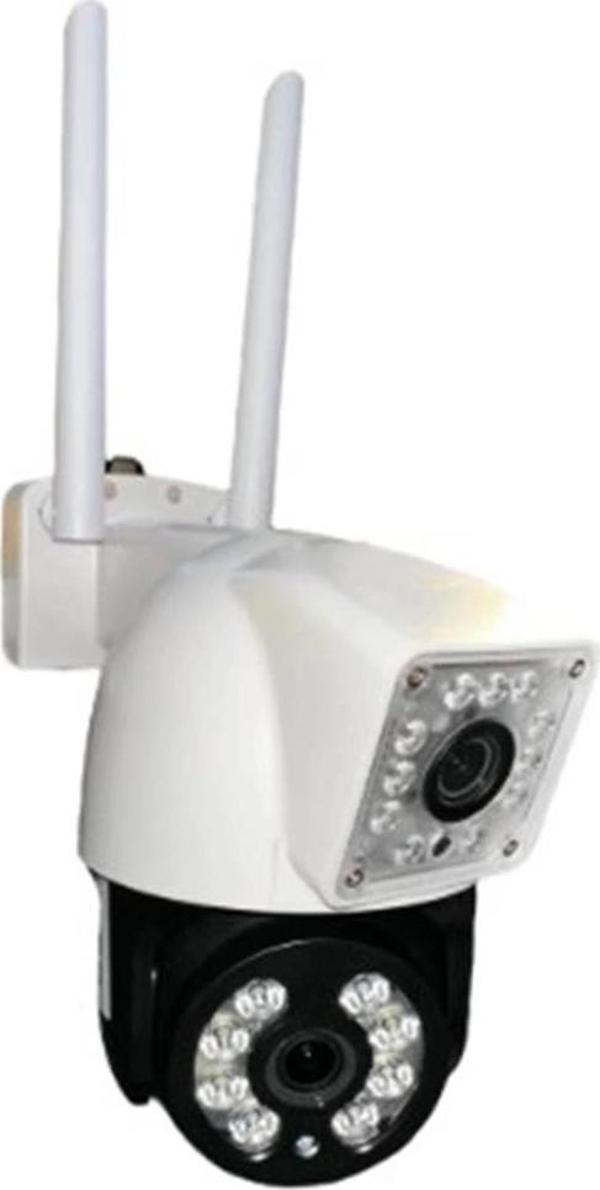 OKam O-Kam-3011 Çift Kameralı Full HD 4 MP Gece Görüşlü IP Wi-Fi PTZ Güvenlik Kamerası - Image 1