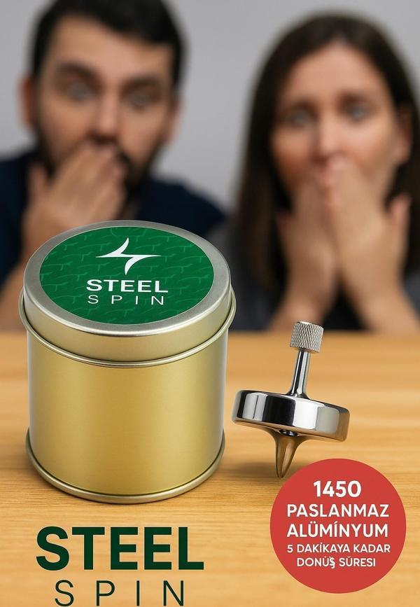 Stres Giderici Uzun Süre Dönebilen Profesyonel Ağır Metal Topaç - Odaklanma için Spin El Oyuncağı - Image 1