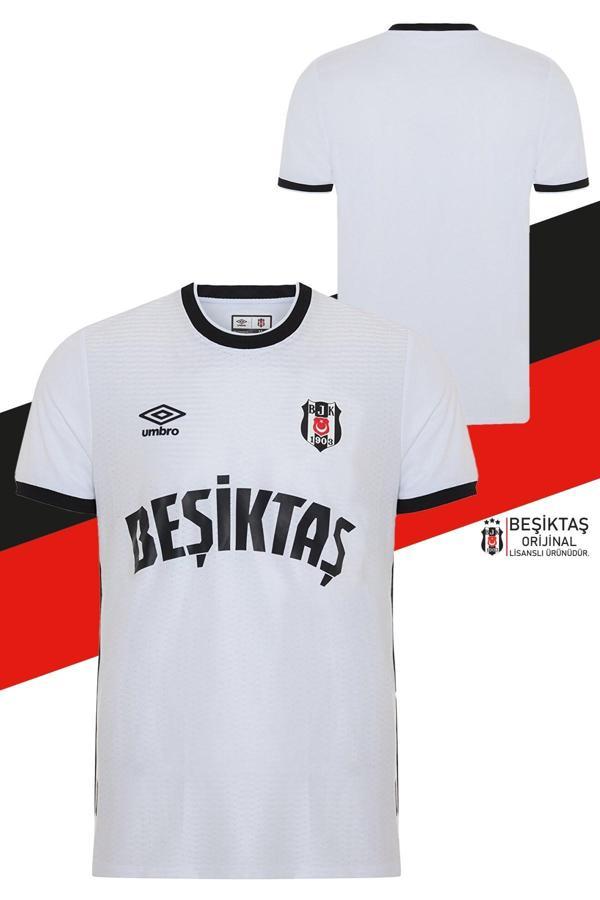Beşiktaş Orijinal Lisanslı Nostalji Beyaz Çocuk Forma - Image 1