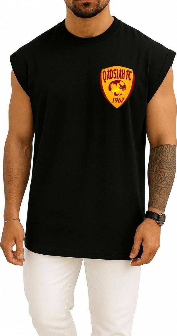 Oversize Al-Qadsiah Fc Logo Cep Tasarımlı Unisex Spor Atlet - Image 1