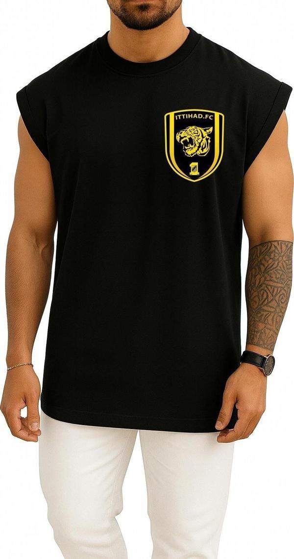 Oversize Al-Ittihad Club Cep Tasarımlı Unisex Spor Atlet - Image 1