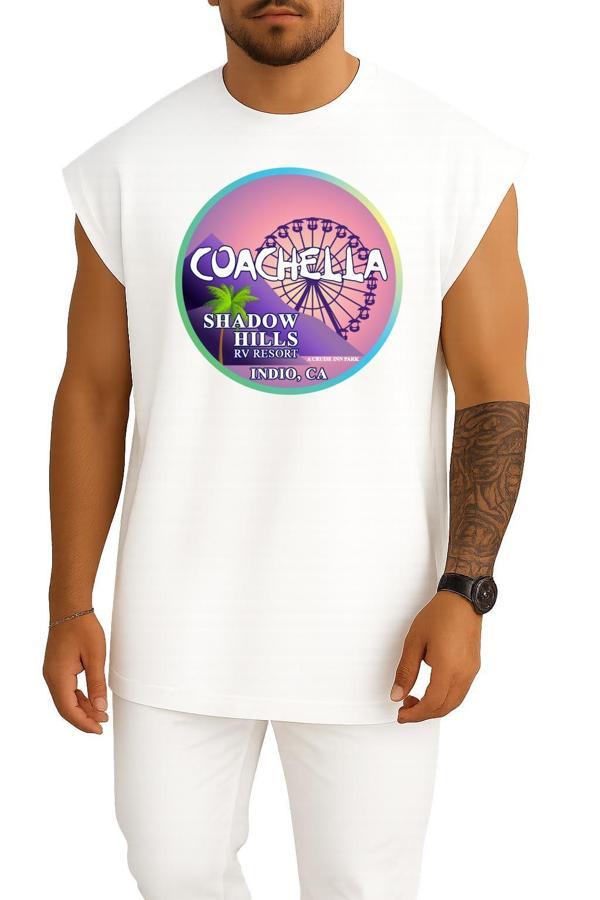 Oversize Coachella Göğüs Tasarımlı Unisex Spor Atlet - Image 1