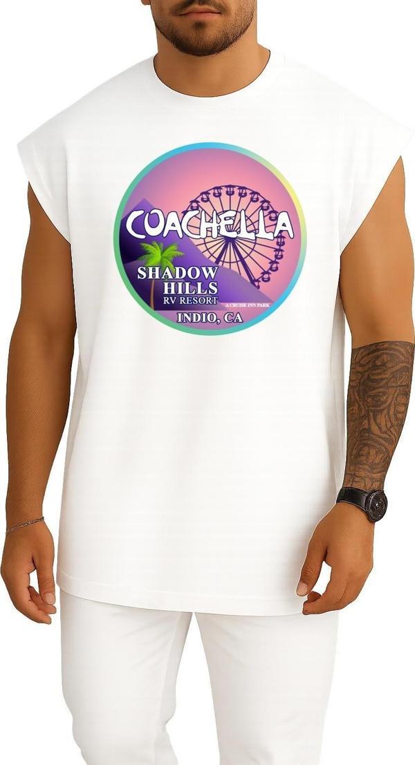Oversize Coachella Göğüs Tasarımlı Unisex Spor Atlet - Image 1