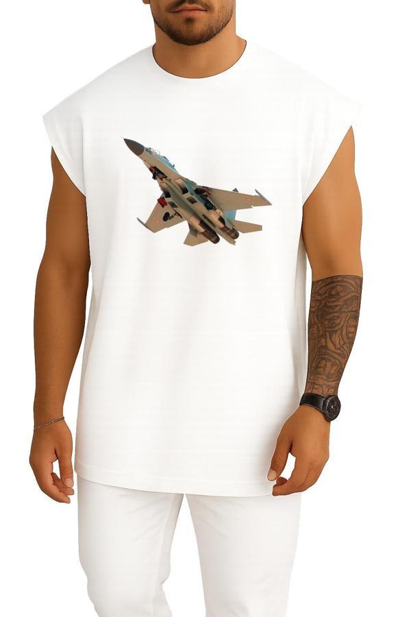 Oversize Sukhoi Su-30 Göğüs Tasarımlı Unisex Spor Atlet - Image 1