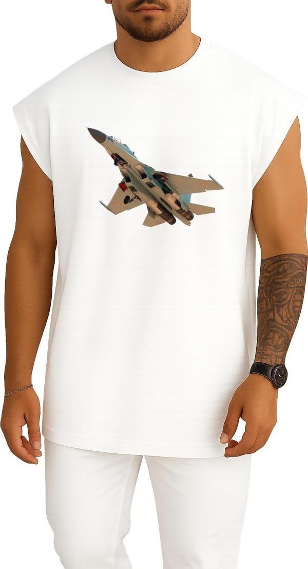 Oversize Sukhoi Su-30 Göğüs Tasarımlı Unisex Spor Atlet - Image 1