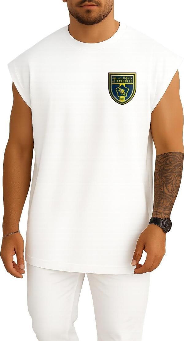 Oversize Al-Taawoun Saudi Football Club Cep Tasarımlı Unisex Spor Atlet - Image 1