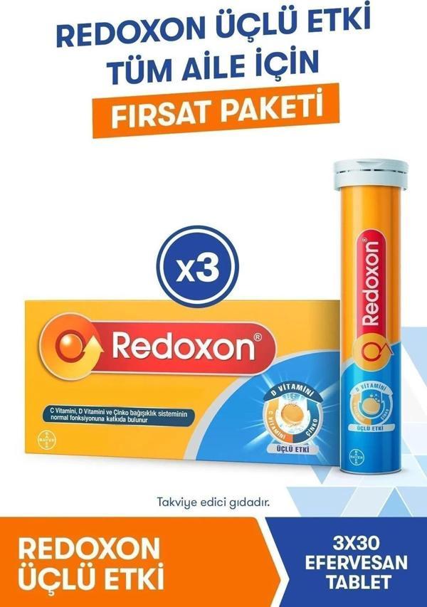 Redoxon Üçlü Etki 30 Efervesan Tablet 3'lü Paket - Image 1