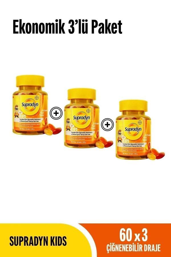 Supradyn Kids 60 Gummies x 3 Adet - Image 1