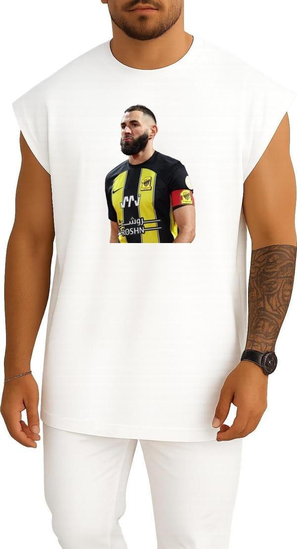 Oversize Karim Benzema Al Ittihad Saudi Göğüs Tasarımlı Unisex Spor Atlet - Image 1