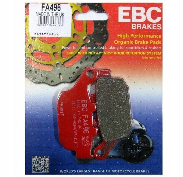 Ebc Fa496 2016-2022 Suzuki SV650A Uyumlu Arka Fren Balatası Organik Balata - Image 1