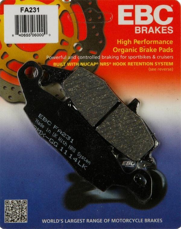 Ebc Fa231 1997-2004 Suzuki Marauder 800 Uyumlu Ön Fren Balatası Organik Balata - Image 1