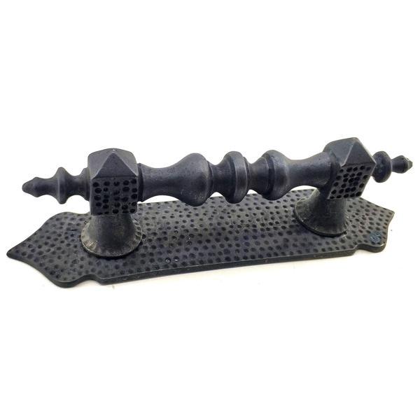Antika Tarz Dekoratif Pirinç Ağır Kapı Çekme Kolu - 280x65 mm, Oksit - Image 1