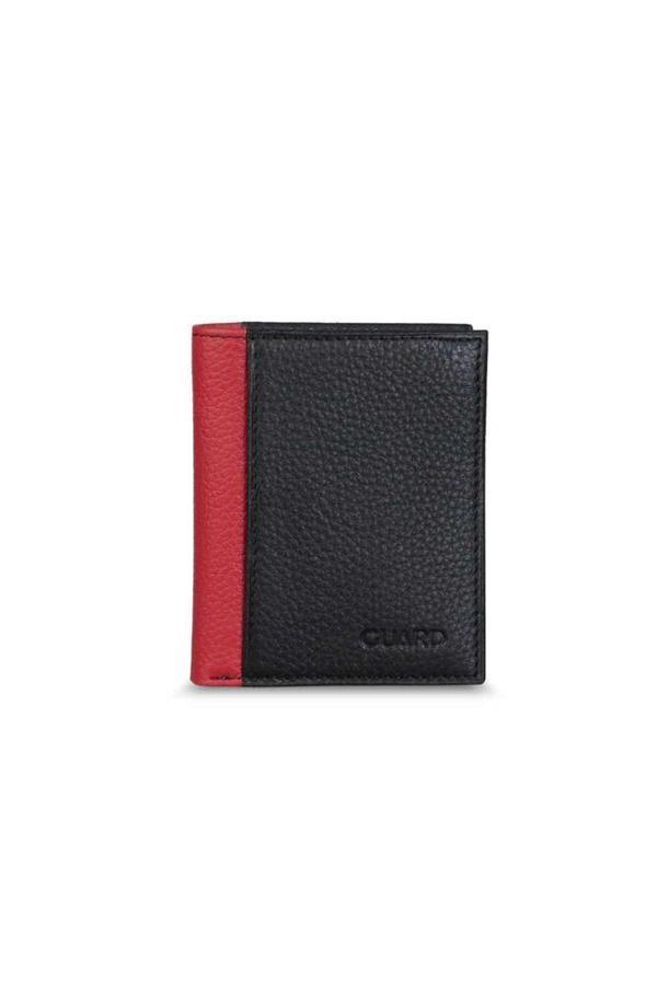 Guard Siyah/Kırmızı  Mini Hakiki Deri Erkek Cüzdan P833 - Image 1