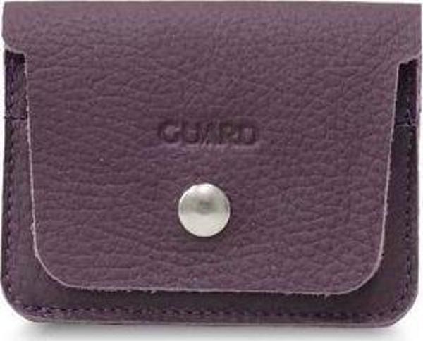 Guard Bordo Kağıt Para Bölmeli Mini Hakiki Deri Kartlık Erkek / Kadın P5227 - Image 1