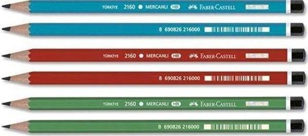 Faber-Castell Köşeli Mercanlı Kurşun Kalem - Image 1