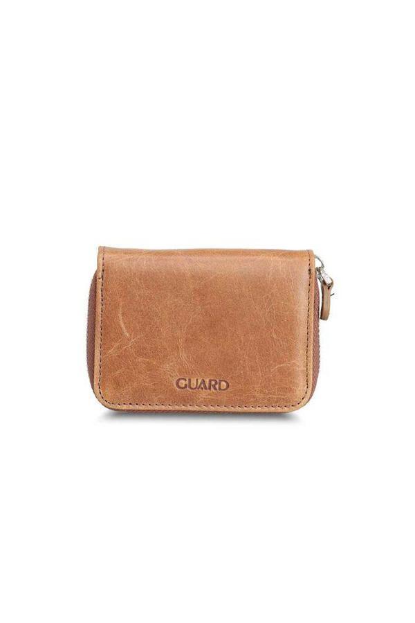 Guard Antik Taba Mini Bozuk Paralıklı Hakiki Deri Cüzdan Erkek / Kadın P2269 - Image 1
