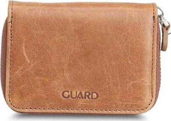 Guard Antik Taba Mini Bozuk Paralıklı Hakiki Deri Cüzdan Erkek / Kadın P2269 - Image 1