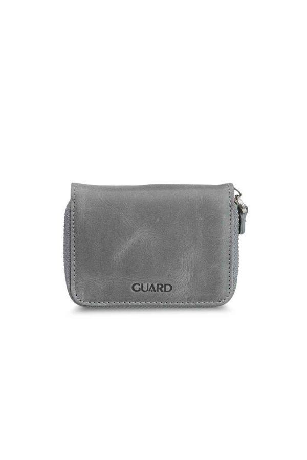 Guard Antik Gri Mini Unisex Bozuk Paralıklı Cüzdan Hakiki Deri P2269 - Image 1