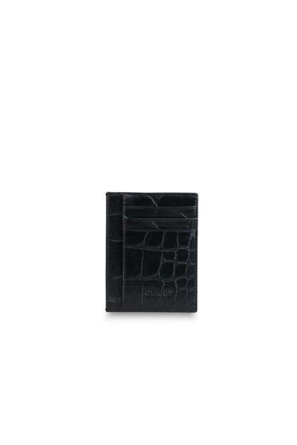 Guard Siyah Timsah Baskı Hakiki Deri Kartlık Erkek / Kadın P1092 - Image 1