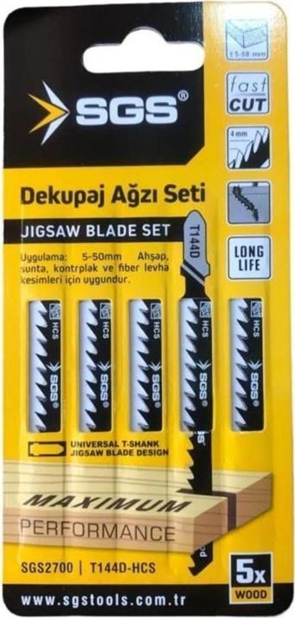 Sgs 2700 T144D Dekupaj Testere Bıçağı 5li Paket - Image 1