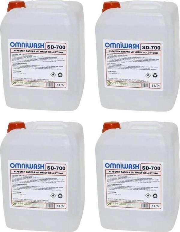 Omniwash SD-700 Hijyenik Paspas ve Yüzey Solüsyonu 5000 ml 4 Adet - Image 1