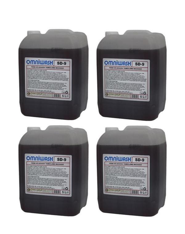 Omniwash Sd-9 Yağ Sökücü Fırın ve Izgara Temizleme Maddesi 5000ml 4 Adet  - Image 1