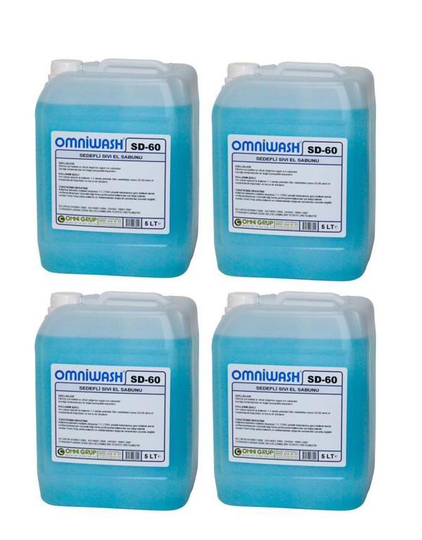 Omniwash SD-60 Sıvı El Sabunu Nemlendiricili 5000ml 4 Adet - Image 1