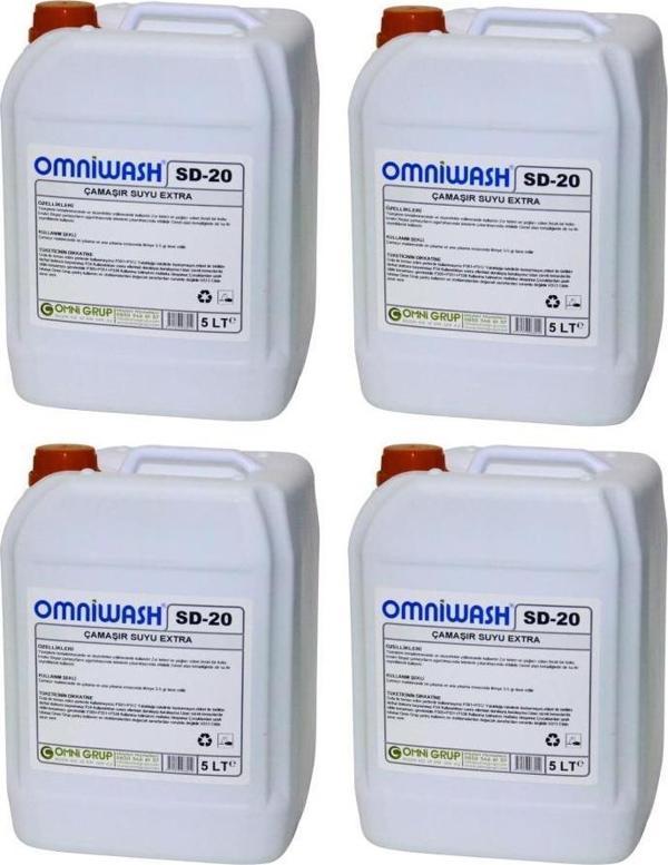 Omniwash SD-20 Çamaşır Suyu Extra 5000ml 4 Adet - Image 1