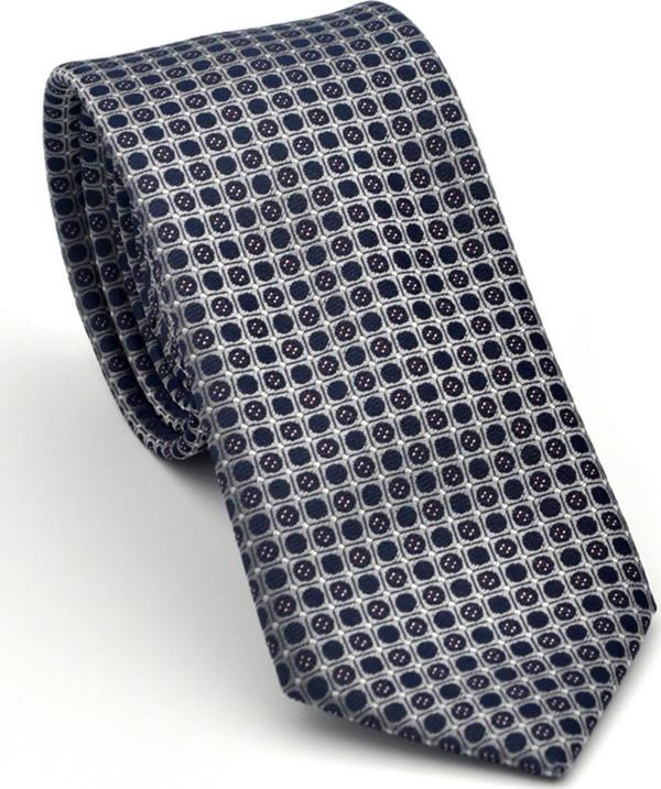 Füme Karışık Desenli Gri Dokuma Kumaş Mendilli Slim Fit Kravat // SDK-2502-4 - Image 1