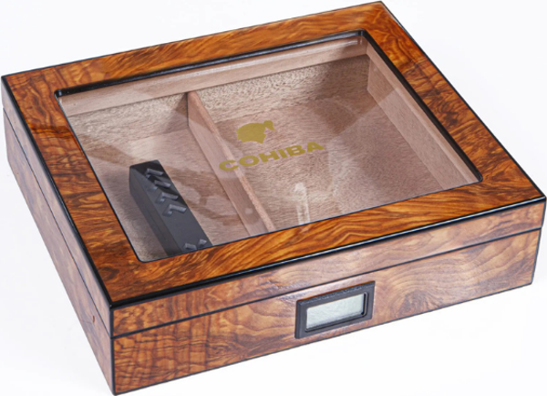 Cohiba Kahverengi Desenli Sedir Humidor Puro Kutusu - Image 1