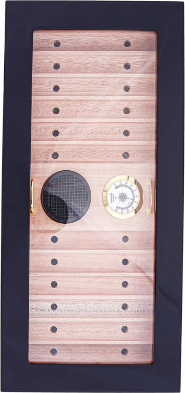 PremiumQuality Tocoa Siyah Sedir Humidor Puro Kutusu - Image 1