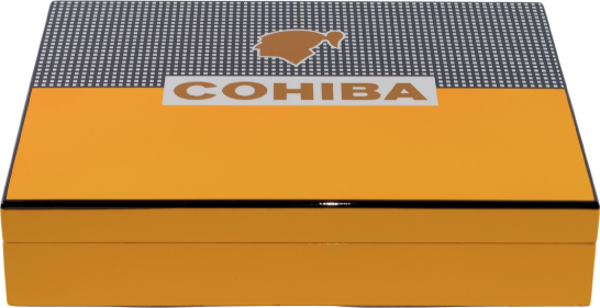Cohiba Sarı-Gri Nokta Desenli Sedir Humidor Puro Kutusu - Image 1