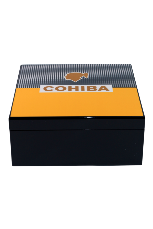 Cohiba Sarı-Siyah Nokta Desenli Sedir Humidor Puro Kutusu - Image 1