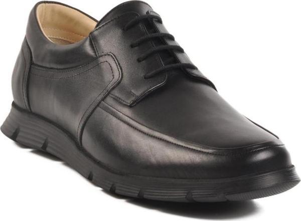  667 M Büyük Numara Siyah Hakiki Deri Erkek Klasik Ayakkabı - Image 1