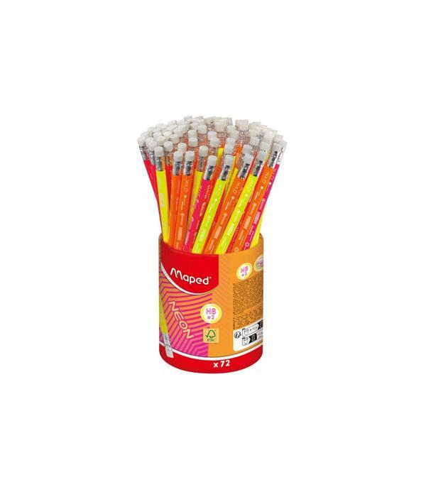 Black Pep'S Neon Silgili Kurşun Kalem HB 72'Li Kavanoz 853789FC - Image 1