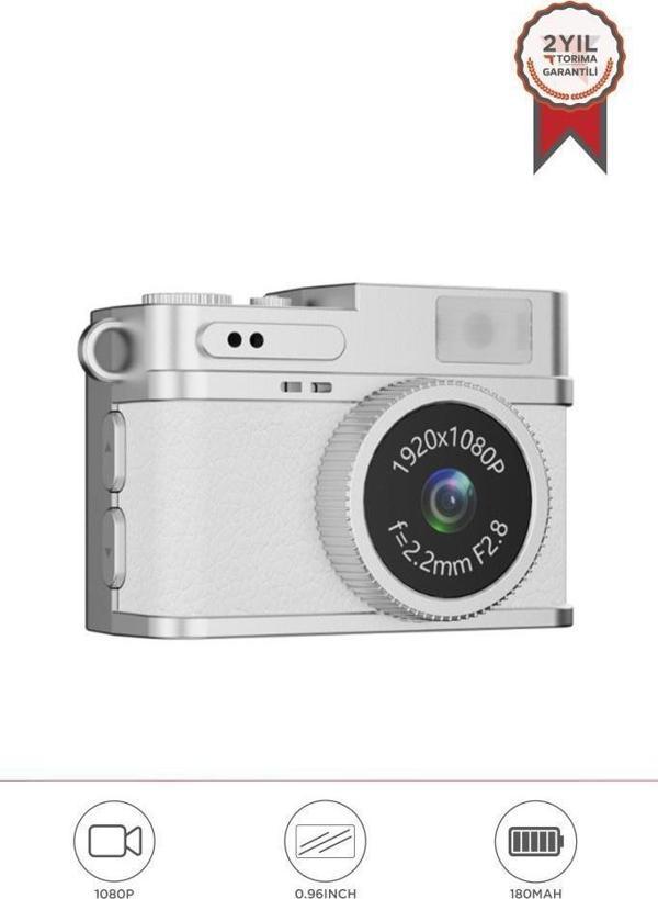 Torima CMR-35 Beyaz Dijital Mini Cep Boy Anahtarlık 1080P Video Fotoğraf Makinesi Kamera - Image 1