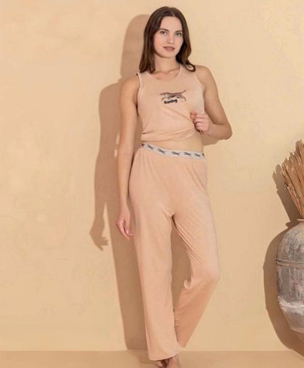Boyraz 20618 Kadın Milan Kumaş Atlet Pijama Takımı - Image 1