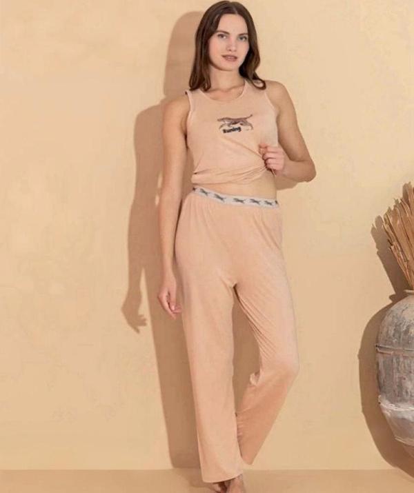 Boyraz 20618 Kadın Milan Kumaş Atlet Pijama Takımı - Image 1