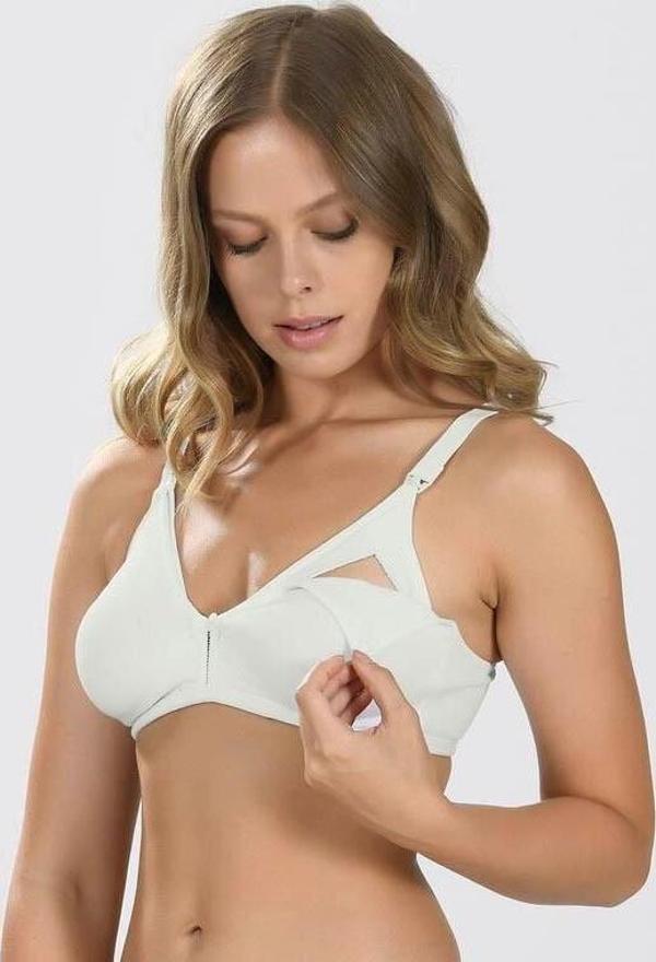  Ekru Dikişsiz Emzirme Sütyeni - Image 1