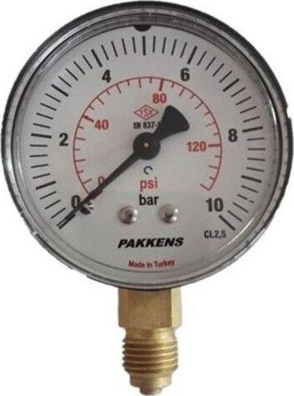 Banyo Tesisatı 0-10 Bar Manometre 63Mm 1/4" - Image 1