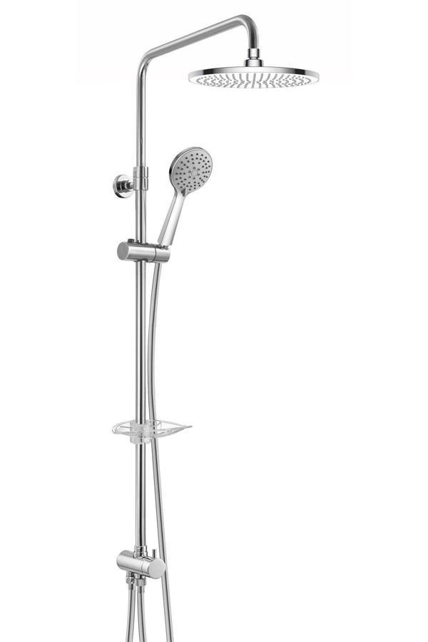 Duş Sistemi E.C.A Niobe Teleskobik Kolonlu Banyo Tepe Duş Seti Yuvarlak Takım 102158039 - Image 1