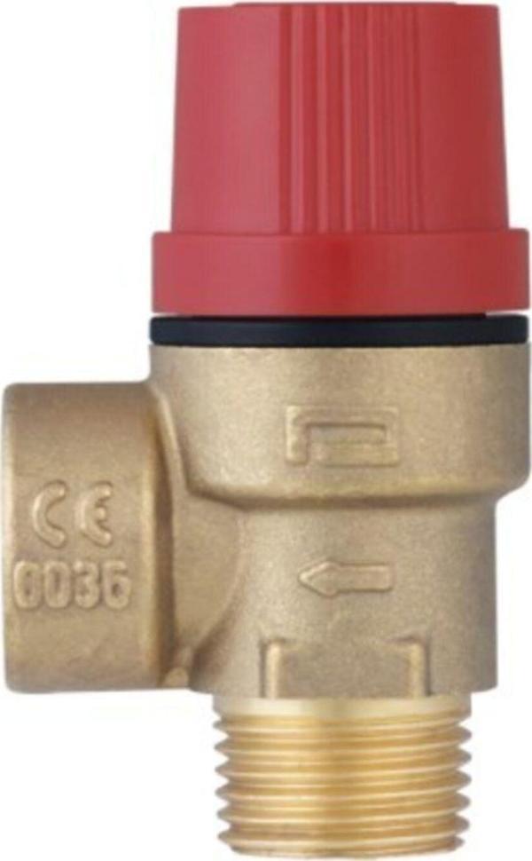 Beyaz Eşya Yedek Parça 1/2'' Emniyet Ventili Dn15 3 Bar Erkek - Image 1