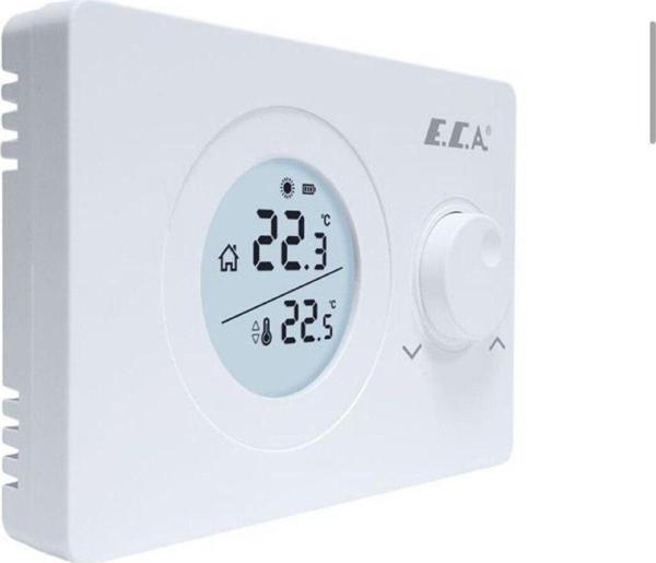 Oda Termostatı E.C.A Poly Pure 100 White Kablosuz Oda Termostatı 7006903003 - Image 1