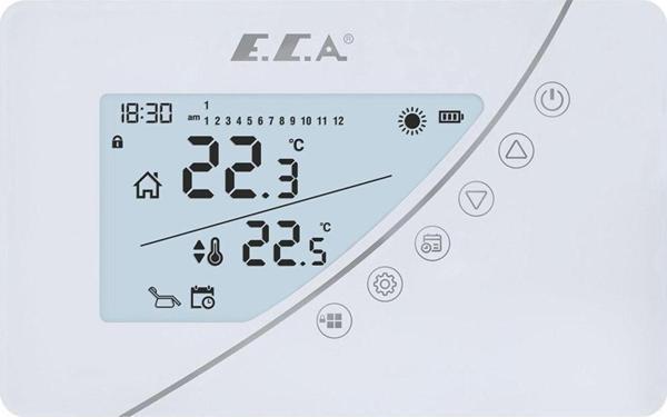 Oda Termostatı E.C.A Poly Touch 400W Programlanabilir Kablosuz Oda Termostatı - Image 1
