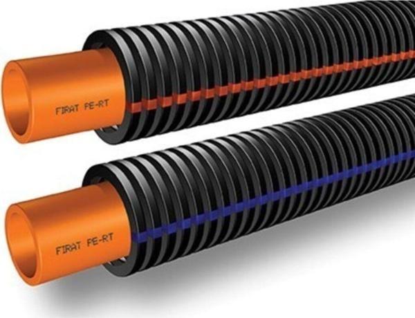 Pvc Boru Turuncu Kılıflı Boru 16*1.8 Pe-Rt (Kırmızı) (Oksijen Bariyersiz) (1 Bağ 100 Metre) - Image 1
