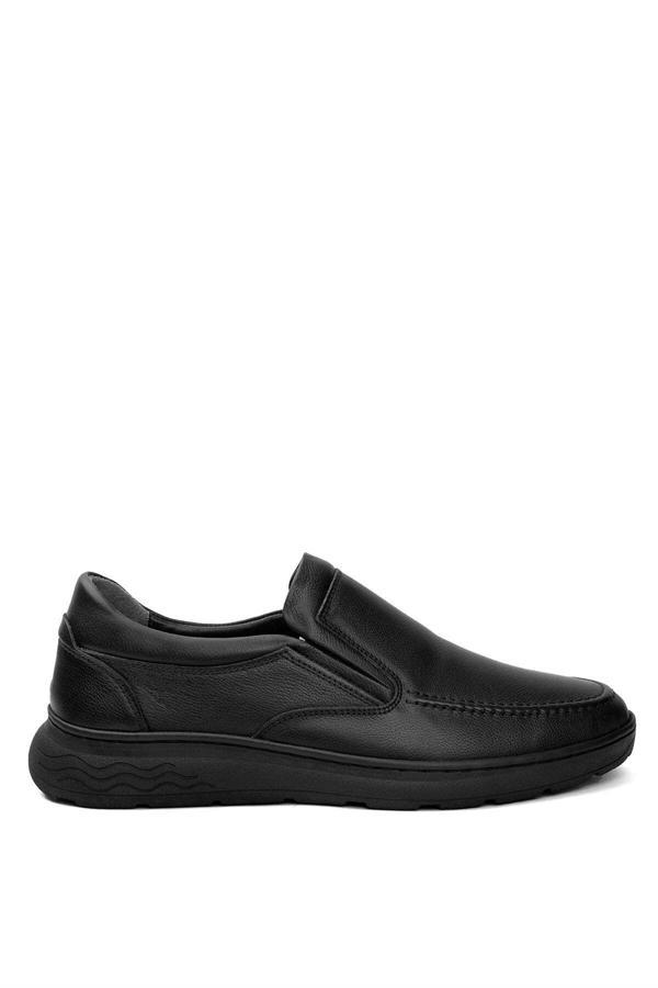 Ayakkabı Fuarı Elit Slfr802-1 Erkek Hakiki Deri Casual Ayakkabı Siyah - Image 1