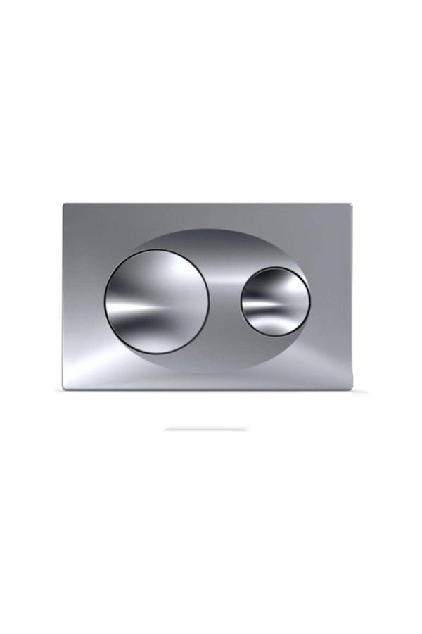 Rezervuar Gömme Rezervuar Kumanda Paneli P400120 Parlak Krom Panel (Metal Kaplama) - Image 1