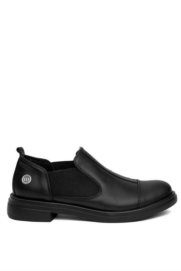 Mammamia D24Ka-280 Kadın Hakiki Deri Casual Ayakkabı Siyah - Image 1