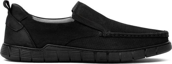 Ayakkabı Fuarı Elit Gyz994-1 Erkek Hakiki Nubuk Deri Ortopedik Rahat Ayakkabı Siyah - Image 1