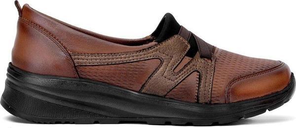 Ayakkabı Fuarı Elit Erlmar048 Kadın Hakiki Deri Ortopedik Casual Ayakkabı Taba - Image 1